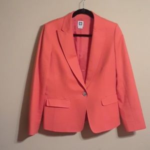 ANNE KLEIN. - ORANGE BLAZER. - SIZE 12
